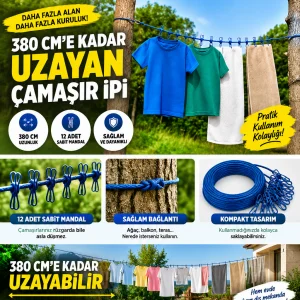 Çamaşır İpi Mandallı